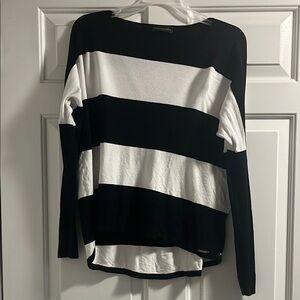 Black and White Striped Top